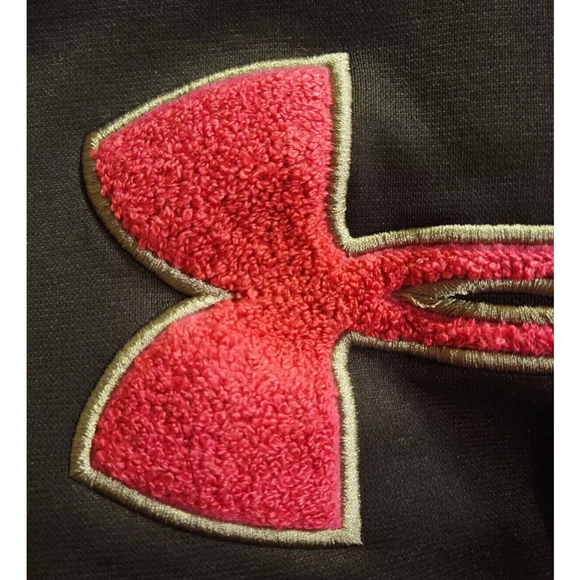 Under Armour Hoodie Womens Black Pink Sweatshirt UnderArmor Excellent Cond READ - Picture 8 of 9